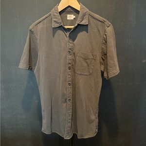 Faherty cotton stretchy jersey button down short sleeve shirt Men's M